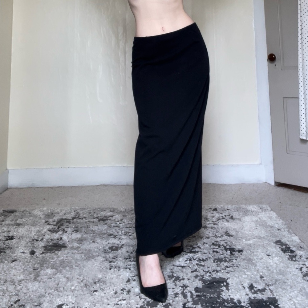Patagonia Black Maxi A-Line Skirt Comfortable Casual Stretchy Cotton Cute Trend - Picture 8 of 16